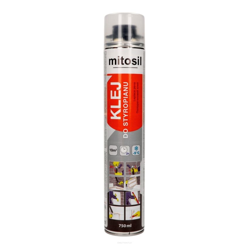 MITECH MITOSIL klej do przyklejania płyt styropianowych, grafitowych, xps 750ml